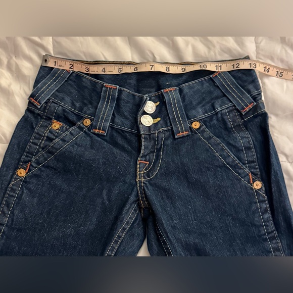 Y2K VINTAGE True Religion Sammy Jeans Women's Size 24, Dark Rinse, Low Rise - Picture 14 of 14